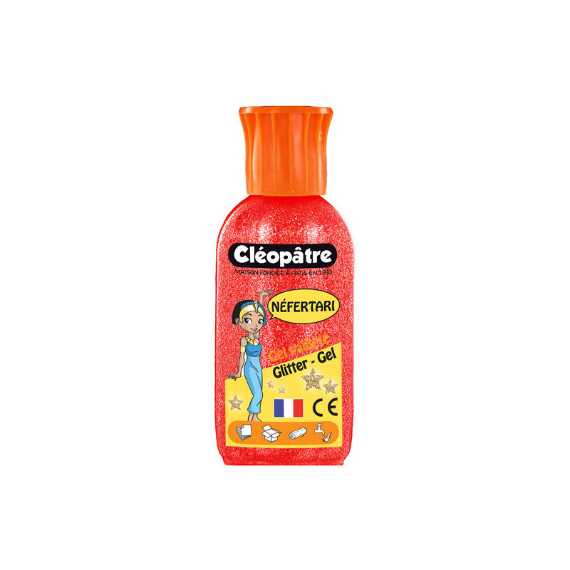 Třpytivý gel Cleopatre 100 ml červený