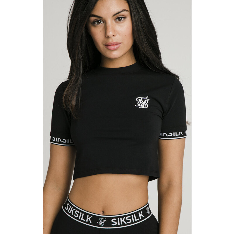 Sik Silk SIKSILK - Dámský černý crop-top