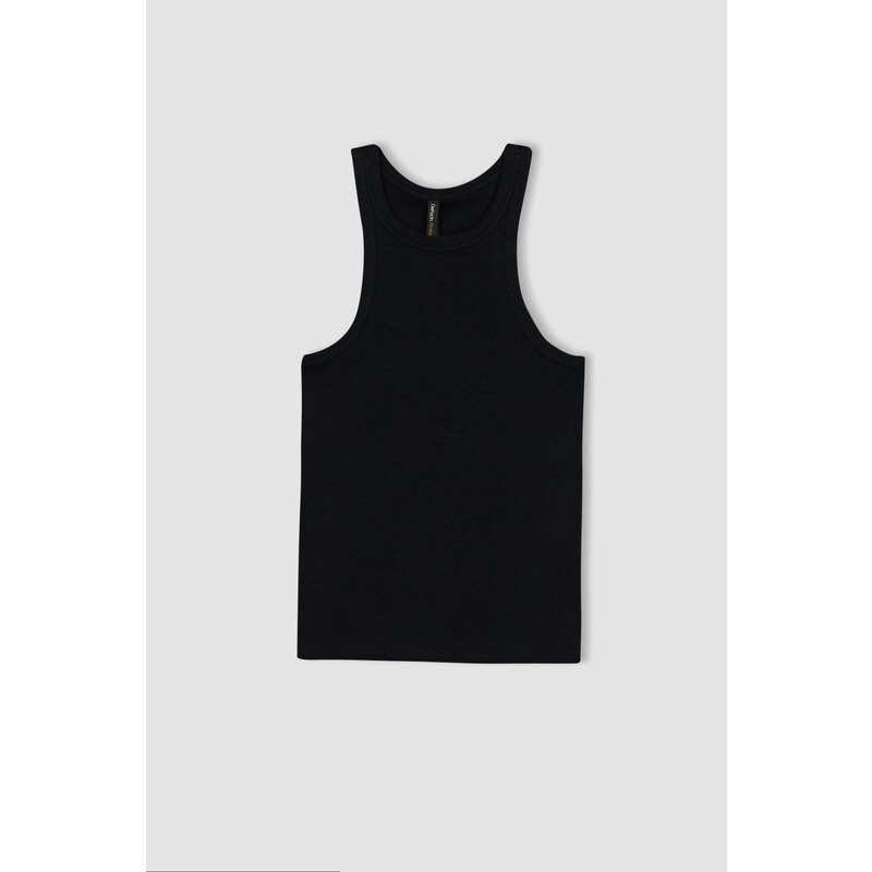 DEFACTO Slim Fit Halter Collar Ribbed Camisole Singlet