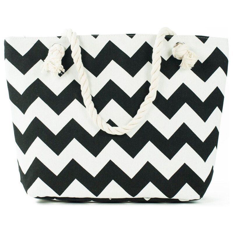 Art of Polo Dámská taška beach bag tote - geometric černo-bílá tr15136.5