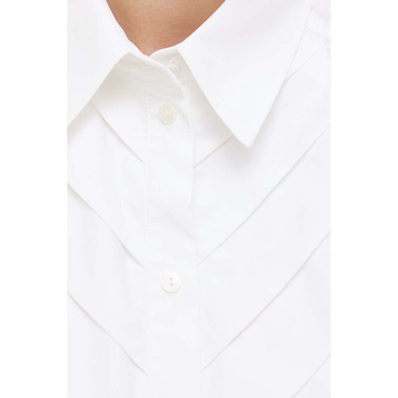 Košile Karl Lagerfeld KL x The Ultimate icon bílá barva, relaxed, s klasickým límcem