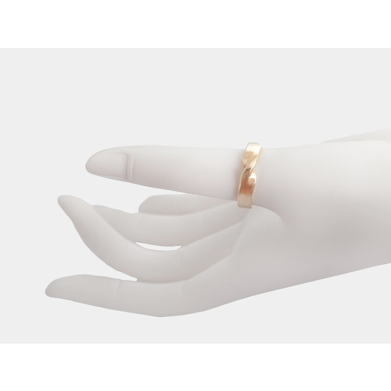 Klára Bílá Jewellery Zlatý širší prsten Split 41 (13,0mm), Stříbro 925/1000