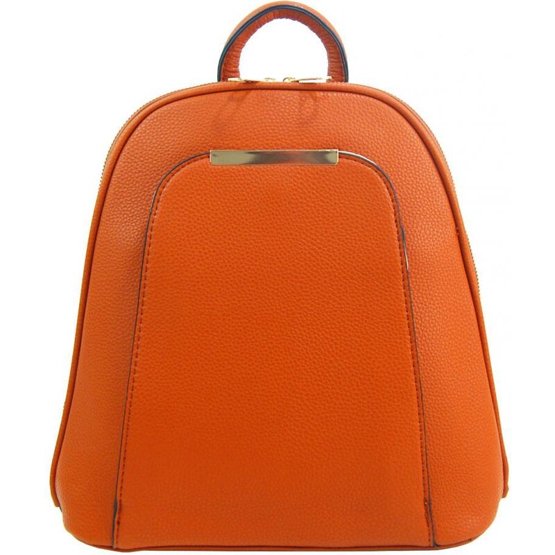 Jessica Bags Elegantní menší dámský batůžek / kabelka oranžová
