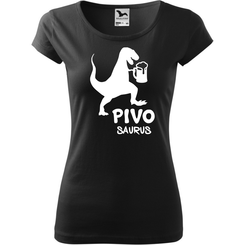Fenomeno Dámské tričko Pivosaurus - černé