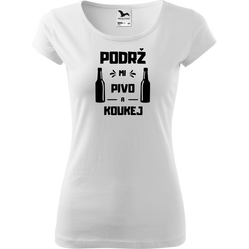 Fenomeno Dámské tričko Podrž mi pivo - bílé