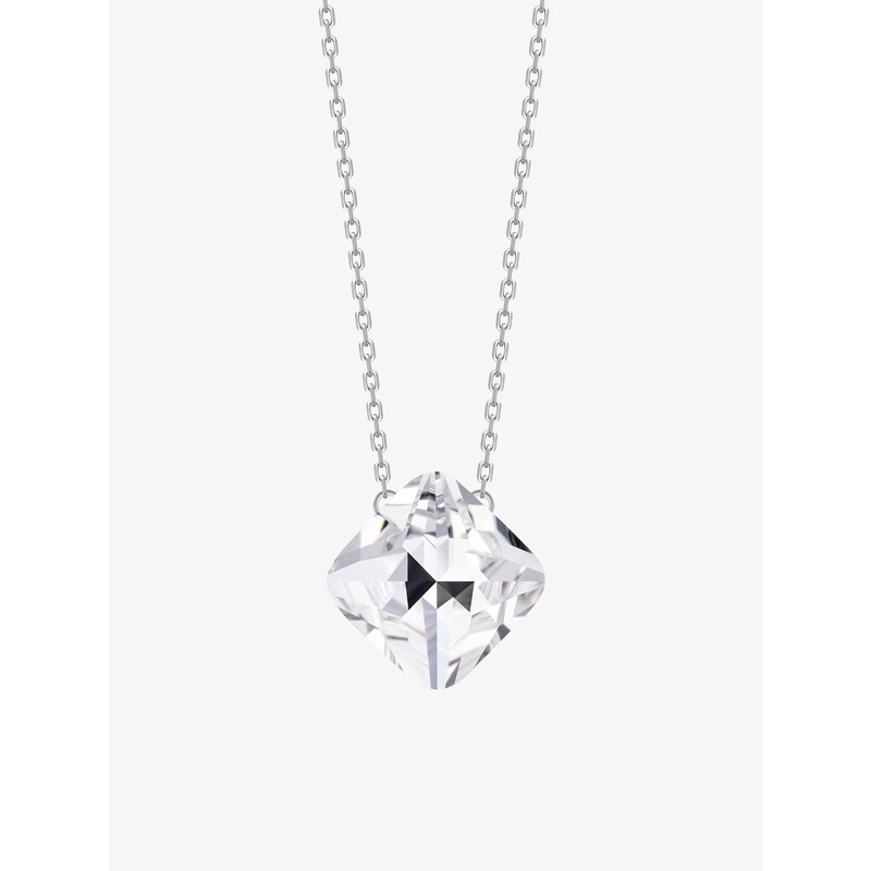 Preciosa stříbrný náhrdelník Optica, český křišťál, bílý