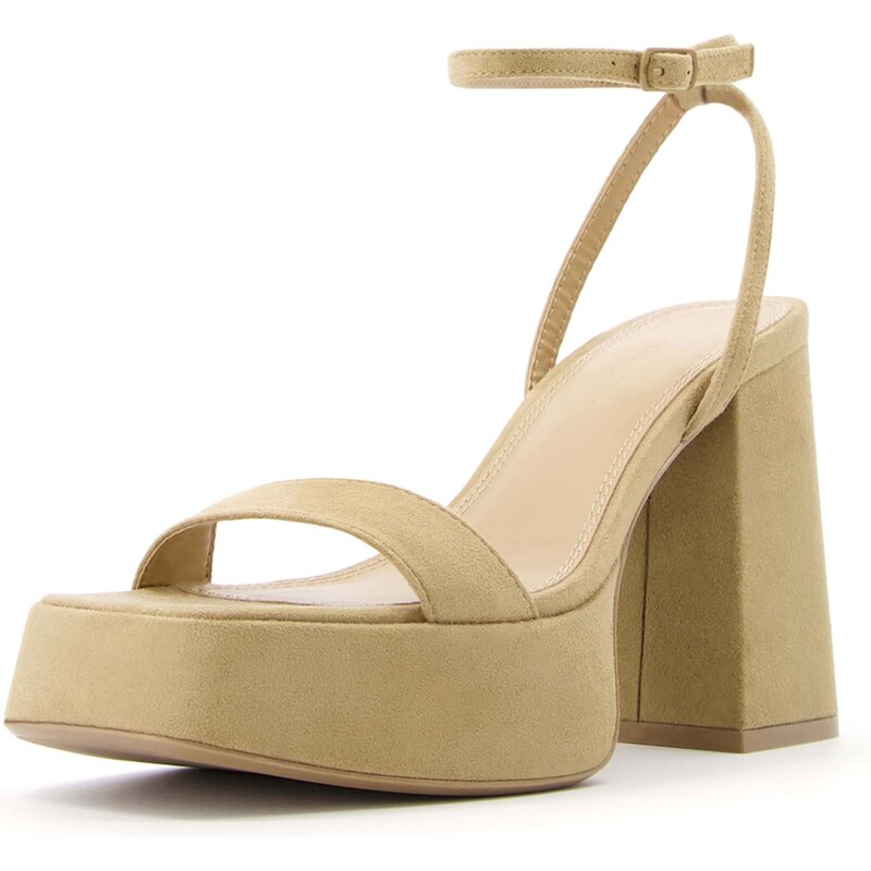 Bershka Sandály hořčicová 82528099