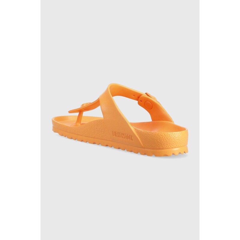 Žabky Birkenstock Gizeh dámské, oranžová barva, na plochém podpatku, 1025599