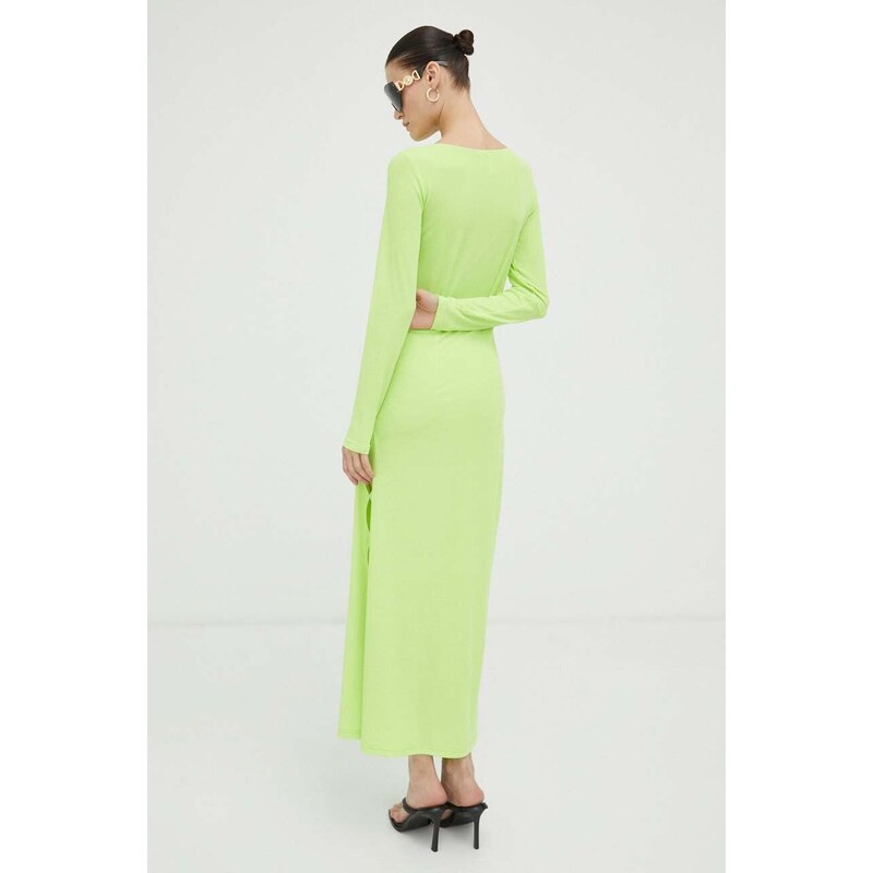 Šaty Résumé zelená barva, maxi