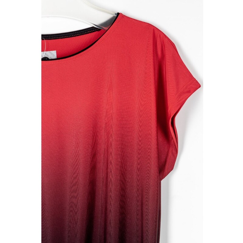 Pratto dámské halenkové triko do gumičky červené