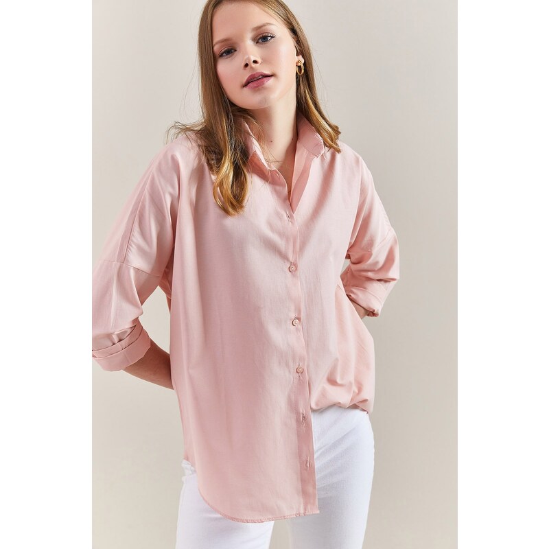 Bianco Lucci Women's Basic Oversize Shirt