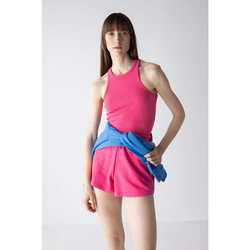 DEFACTO Slim Fit Halter Collar Ribbed Camisole Singlet