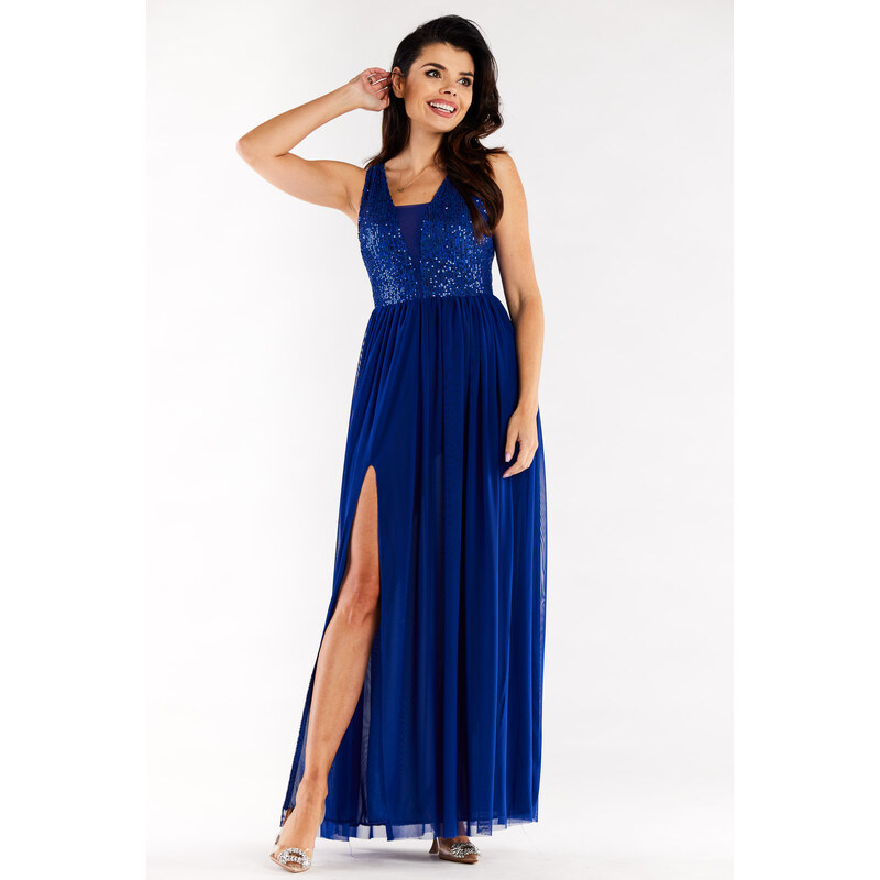 Awama Womans Dress A486 Blue