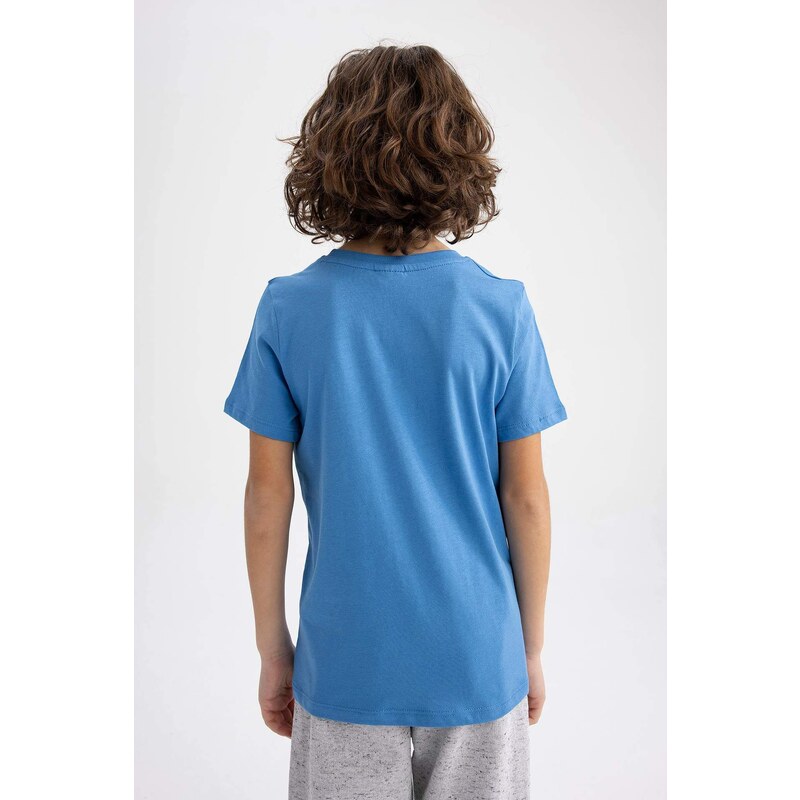 DEFACTO Boy Regular Fit Crew Neck Printed Short Sleeve T-Shirt