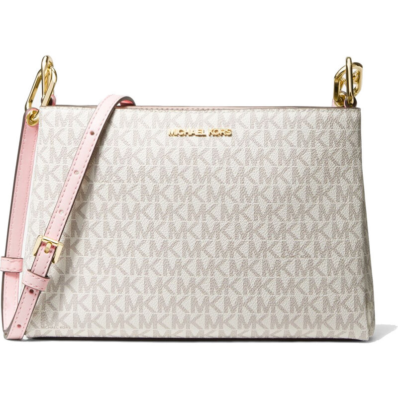 Michael Kors Kabelka Trisha Medium Logo Crossbody Bag Powder
