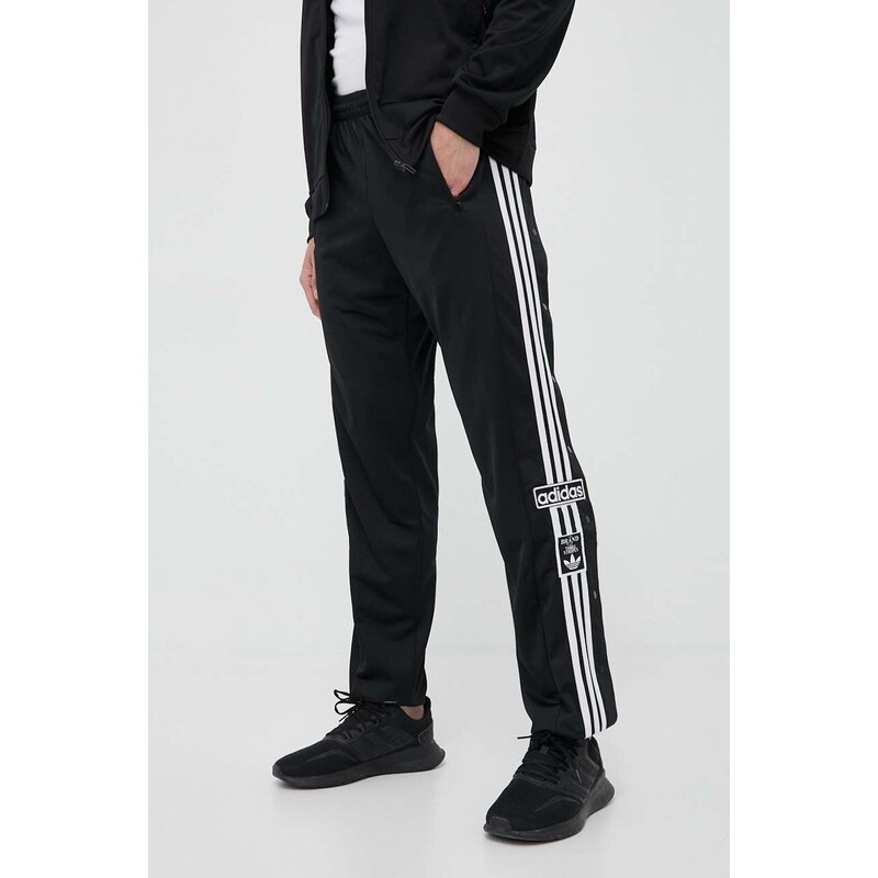 Tepláky adidas Originals ADIBREAK černá barva, s aplikací, HN6098-BLACK