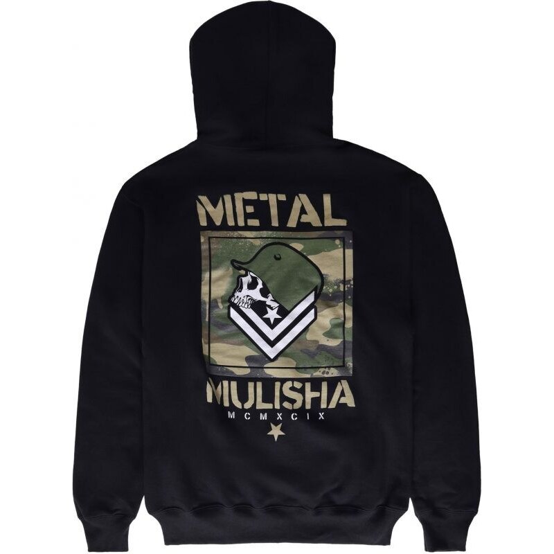 MIKINA METAL MULISHA GENERAL ZIP HOODIE - černá -