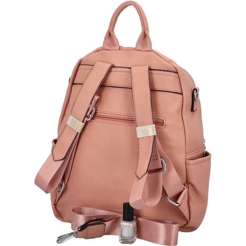 Turbo bags Trendy dámský koženkový batůžek Zora, růžová