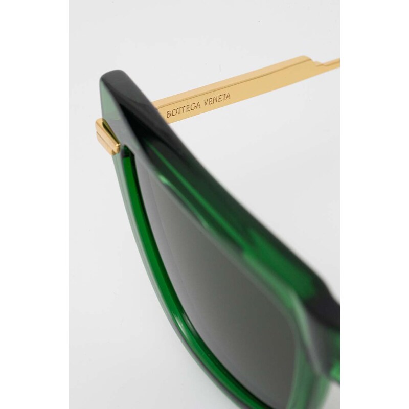 Sluneční brýle Bottega Veneta dámské, zelená barva