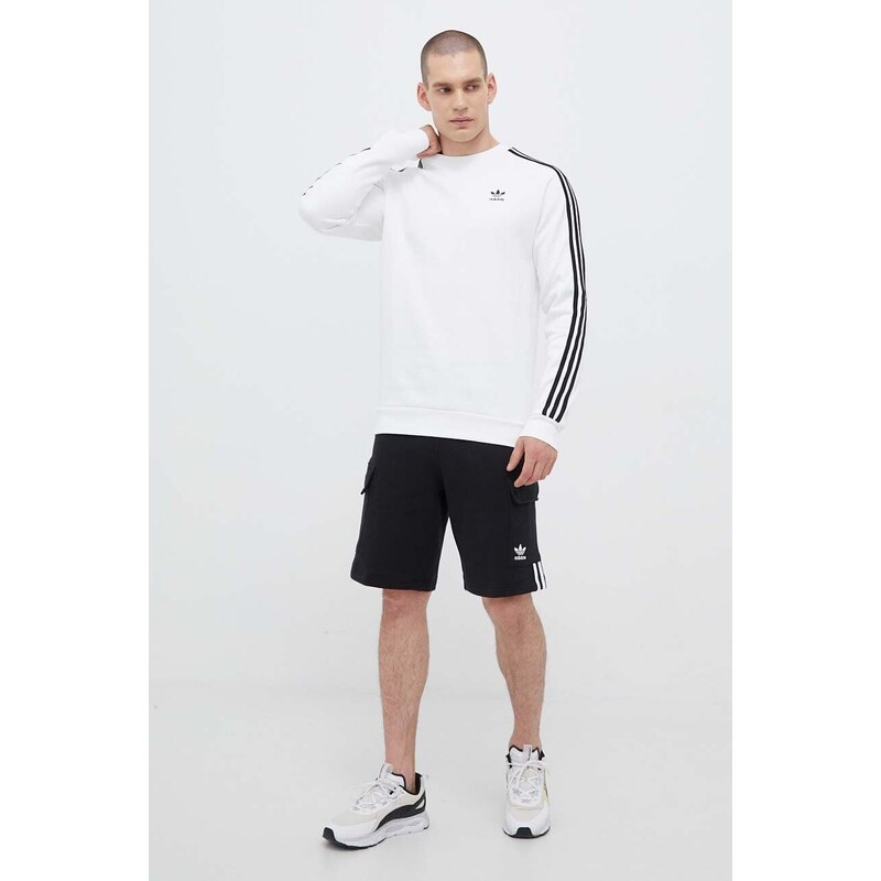 Mikina adidas Originals pánská, bílá barva, s aplikací, IA4862-WHITE