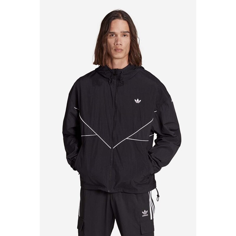 Větrovka adidas Originals Adicolor Seasonal Archive Windbreaker černá barva, přechodná, HR3322-black