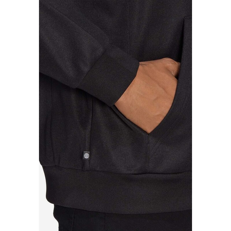 Mikina adidas Originals pánská, černá barva, s kapucí, vzorovaná, HS2065-black