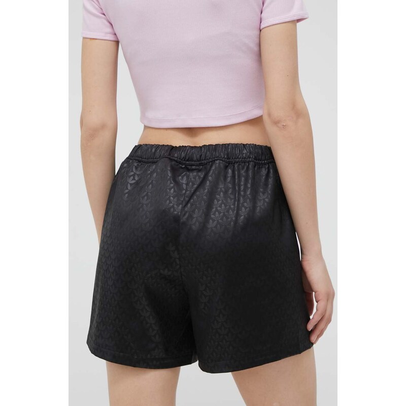 Kraťasy adidas Originals dámské, černá barva, high waist