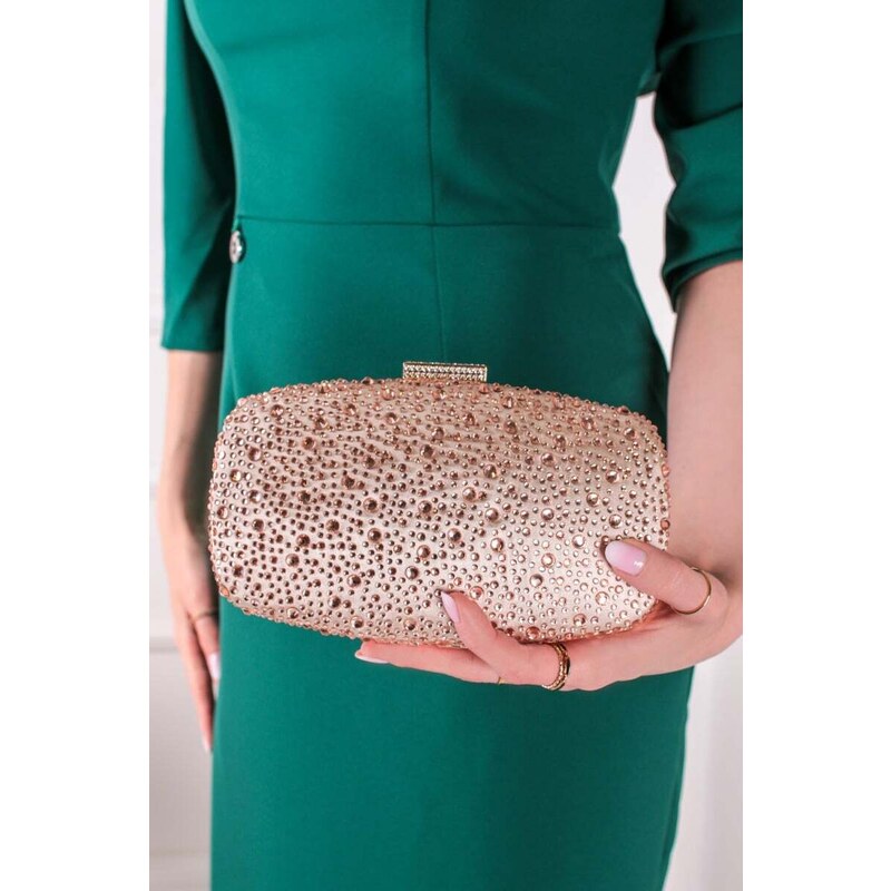 Paris Style Zlatá společenská clutch kabelka Danae