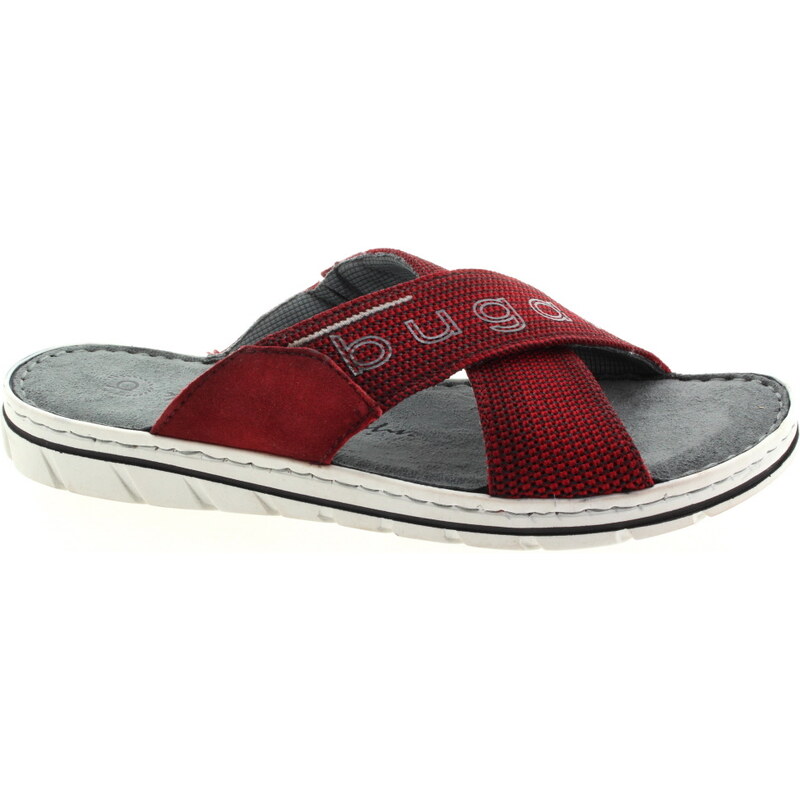 BUGATTI Pánské kožené červené pantofle 321-AEV80-6900-3100-257