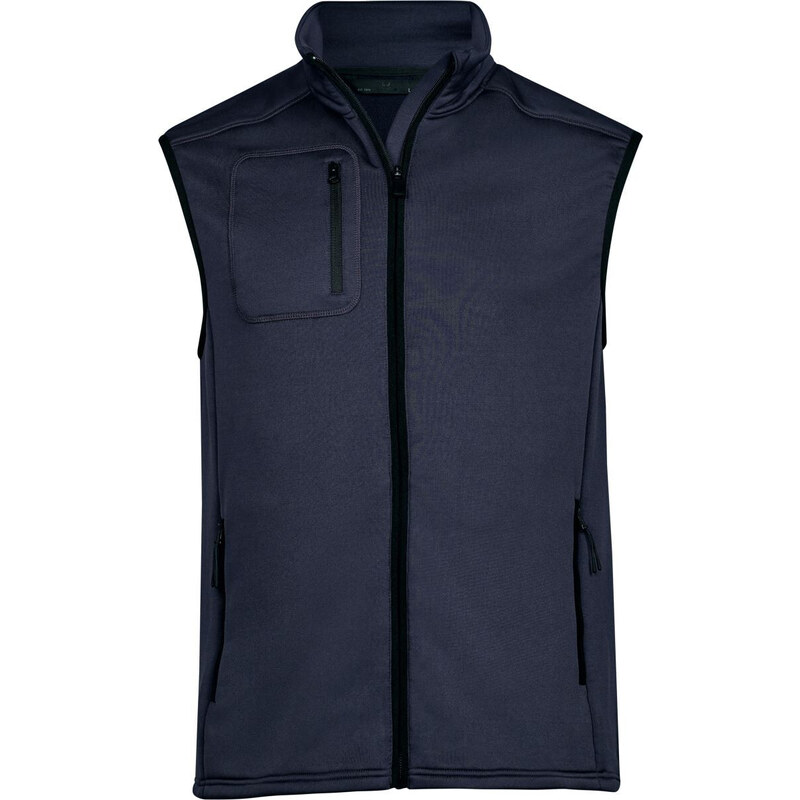 Pánská elastická fleecová vesta s hladkým povrchem Tee Jays
