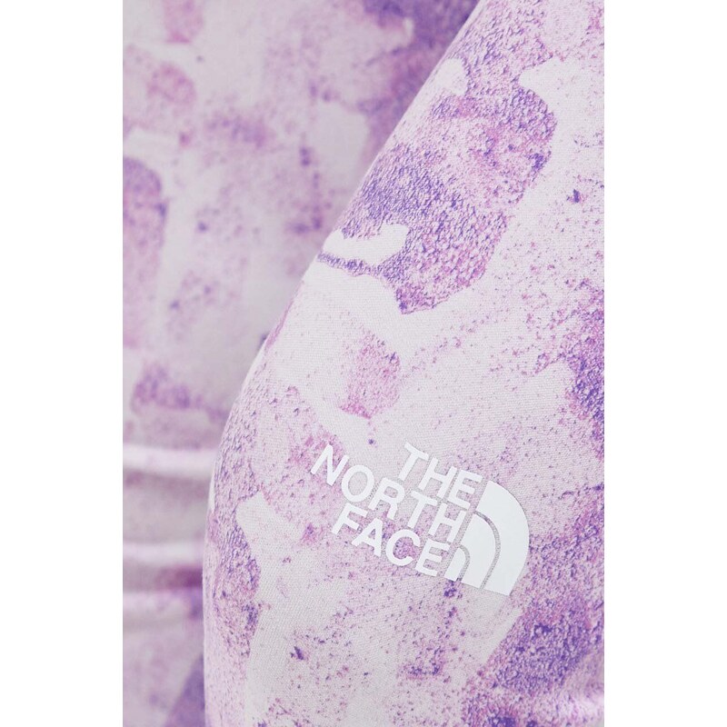 Legíny The North Face dámské, fialová barva, vzorované