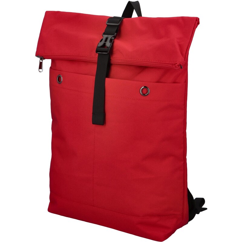 NEW BERRY Praktický látkový batoh na notebook Lauko, tmavě červená