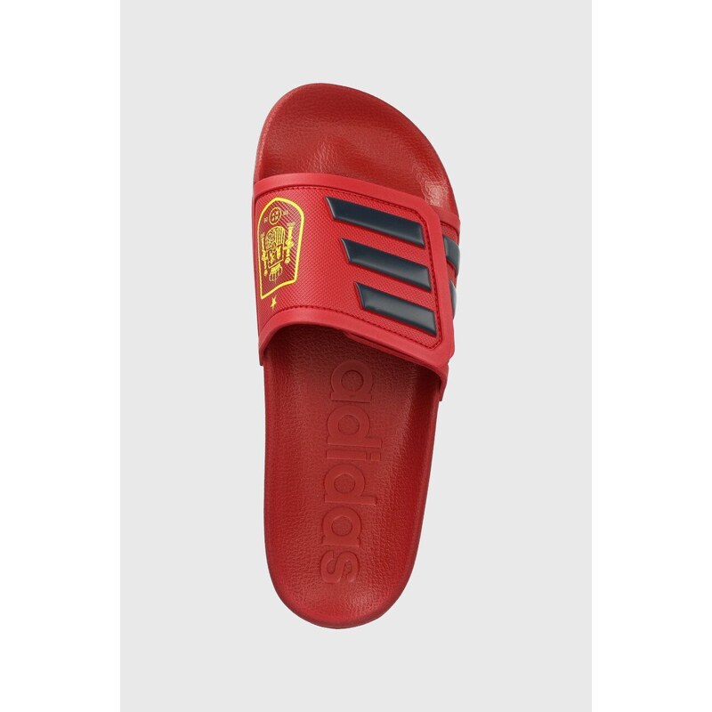 Pantofle adidas červená barva