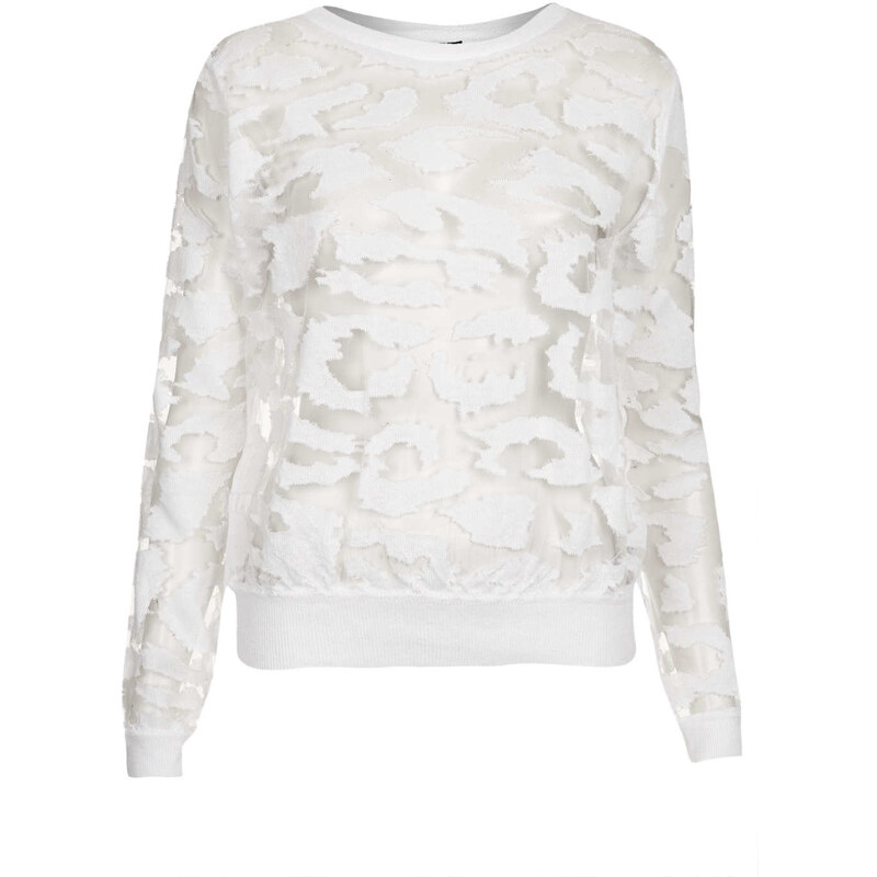Topshop Knitted Burnout Animal Top