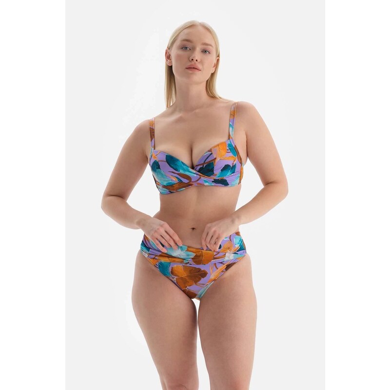 Dagi Lilac Oil Green High Waist Bikini Bottoms 107063758
