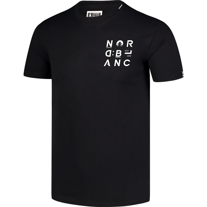 Nordblanc Černé pánské tričko z organické bavlny COMPANY