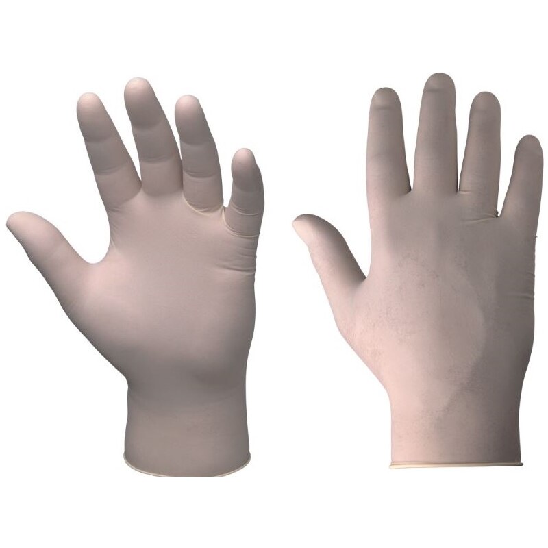 Červa RUBETRA rukavice jednorázové latexové nepudrované bílé