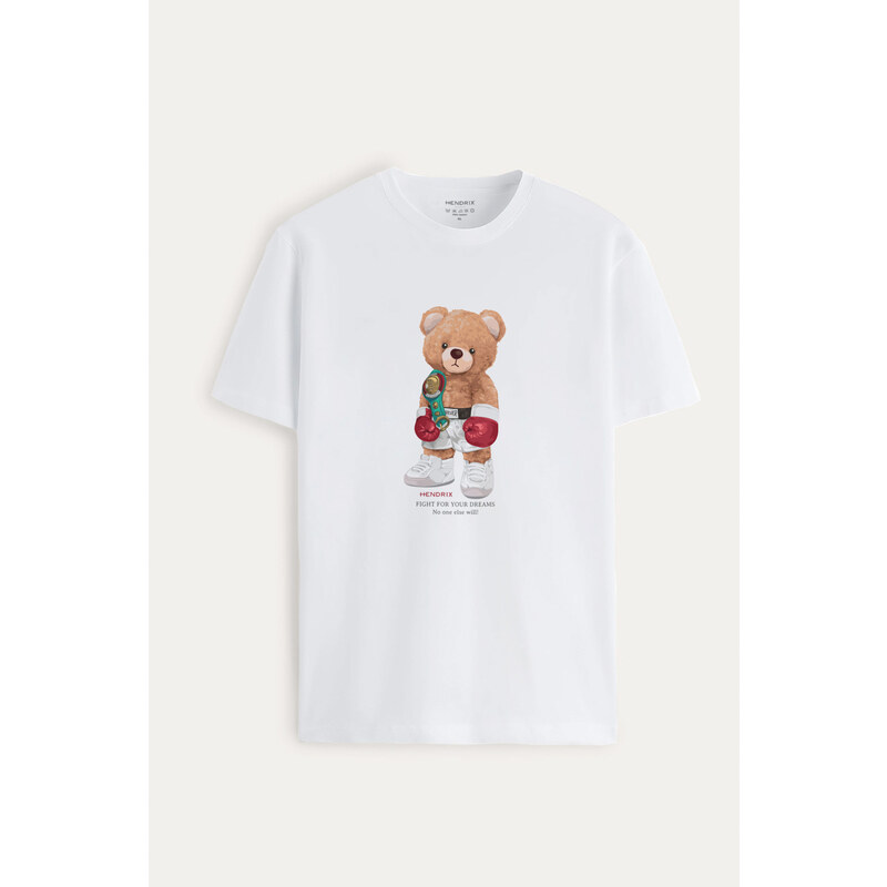 Tričko, Barva Bílá, s Potiskem Champion Teddy