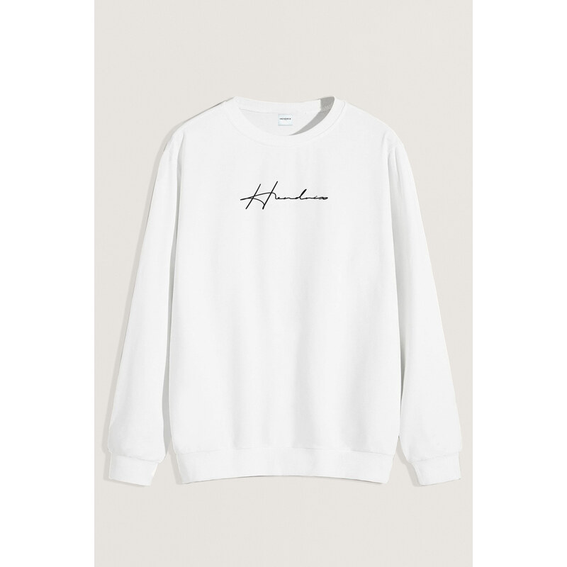 Mikina, Barva Bílá, s Potiskem Hendrix Essential Logo