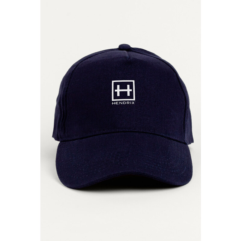 Kšiltovka Jockey, Barva Modrá, s Potiskem Hendrix Badge White