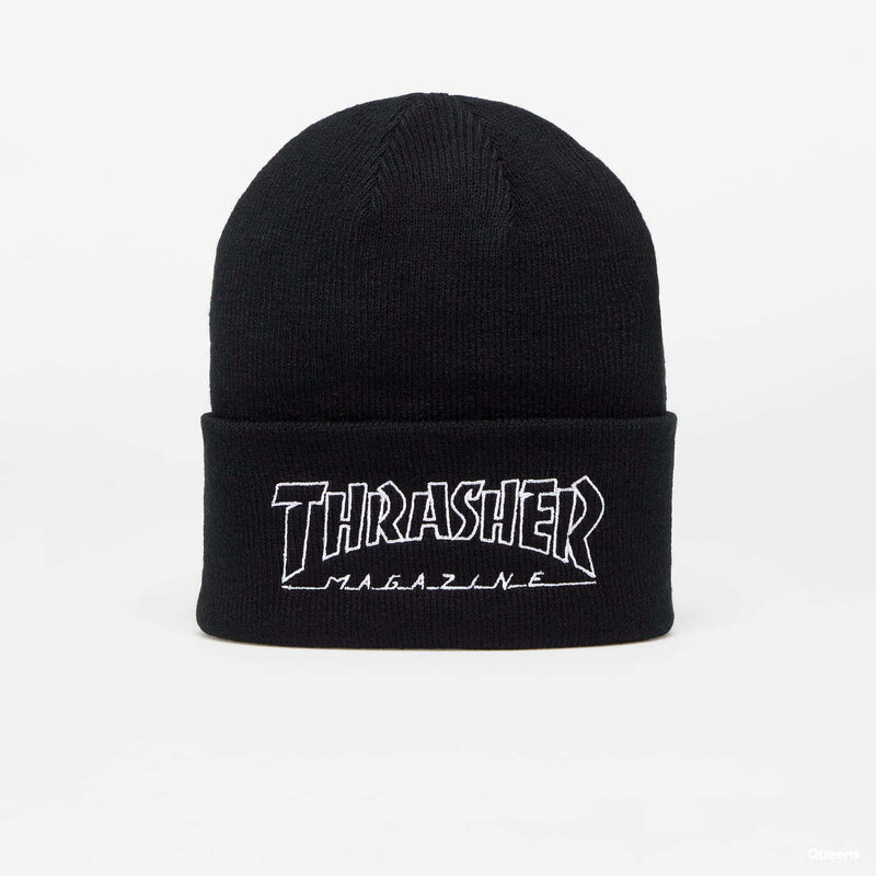 Čepice Thrasher Outlined Logo Beanie Black