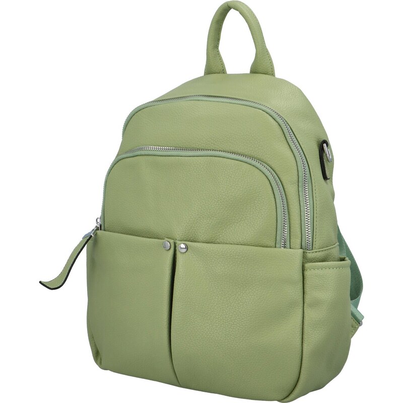 Turbo bags Trendy dámský koženkový batůžek Zora, zelená