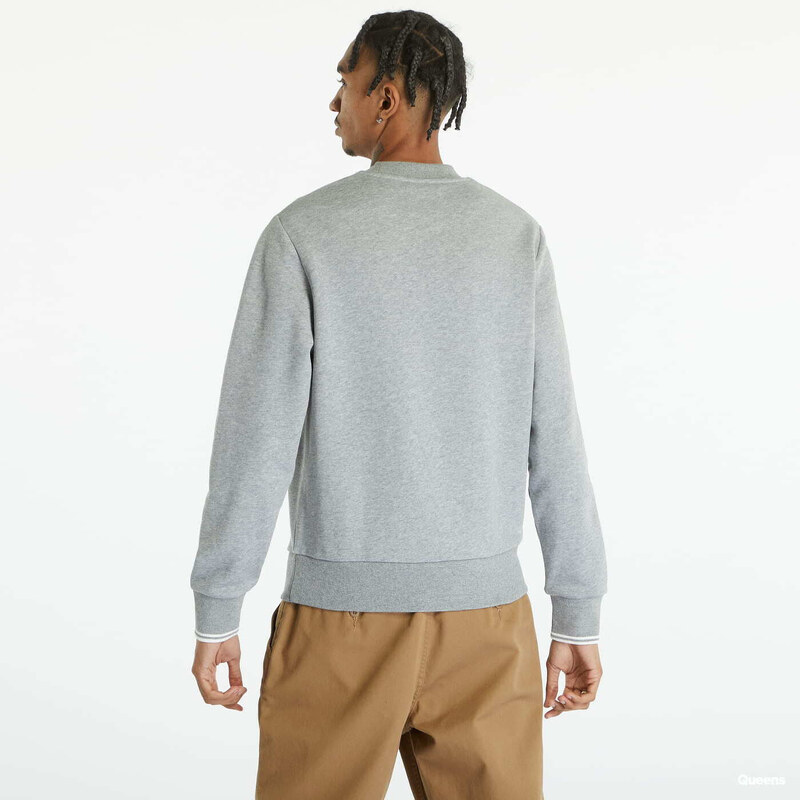 Pánská mikina FRED PERRY Crew Neck Sweatshirt Steel Marl