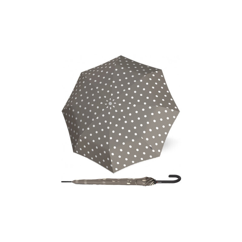 Knirps KNIRPS T.760 DOT ART TAUPE - elegantní holový