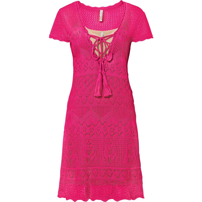 bonprix Pletené šaty Pink