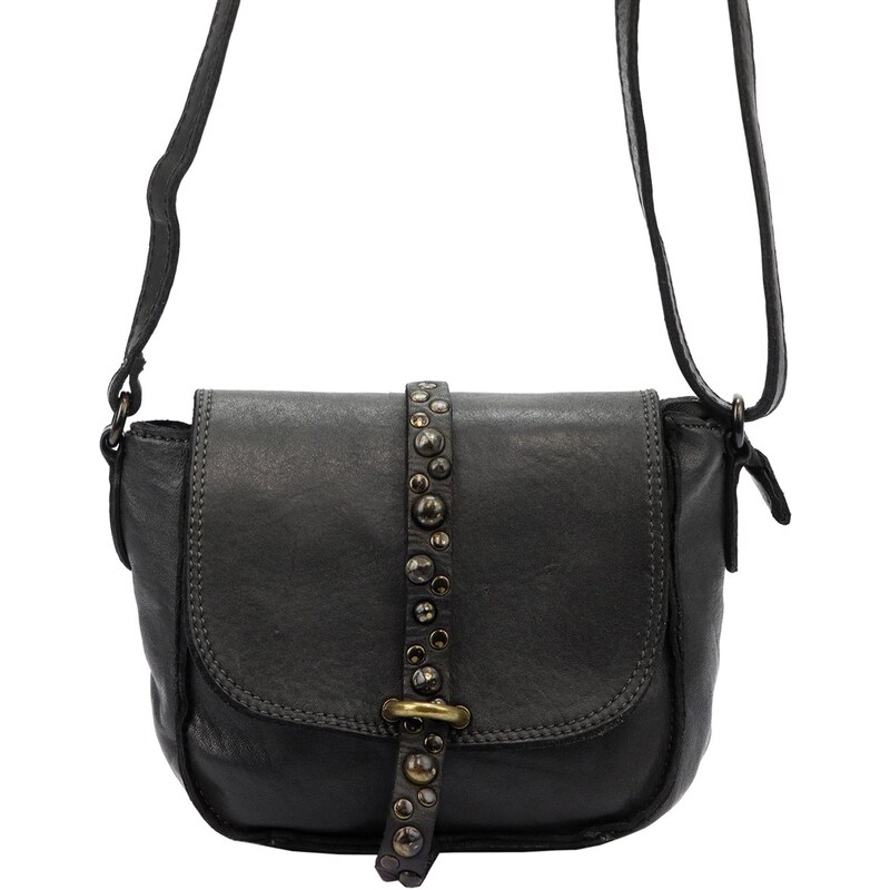 Dámská kožená crossbody kabelka VS 002 černá 82651043