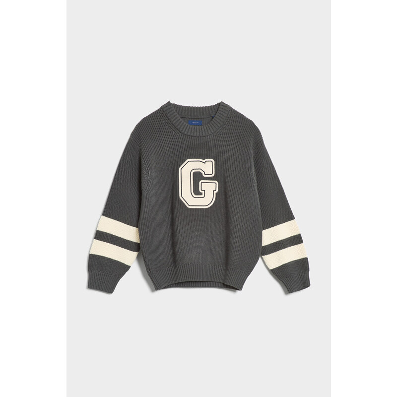 SVETR GANT D2. COLLEGIATE C-NECK KNIT černá 122/128