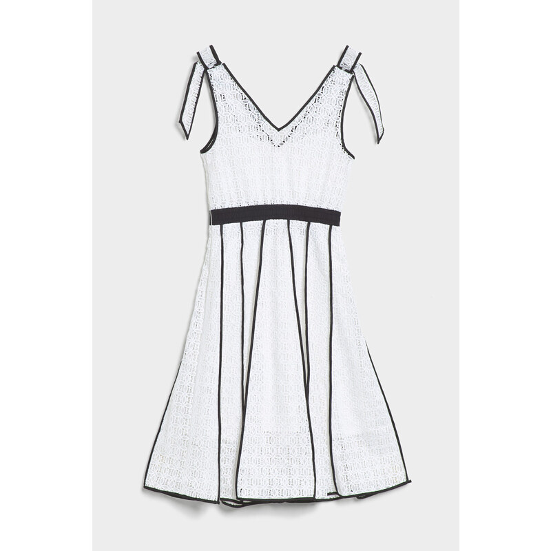 ŠATY KARL LAGERFELD KL EMBROIDERED LACE DRESS