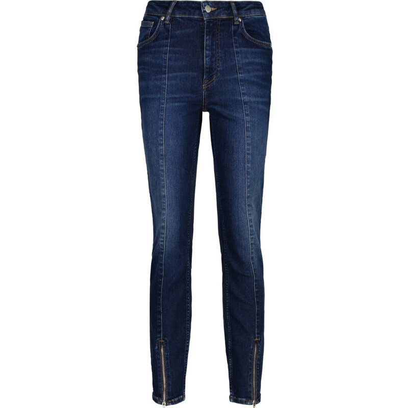 DŽÍNY GANT INDIGO SLIM JEANS WITH ZIP HEM modrá 26