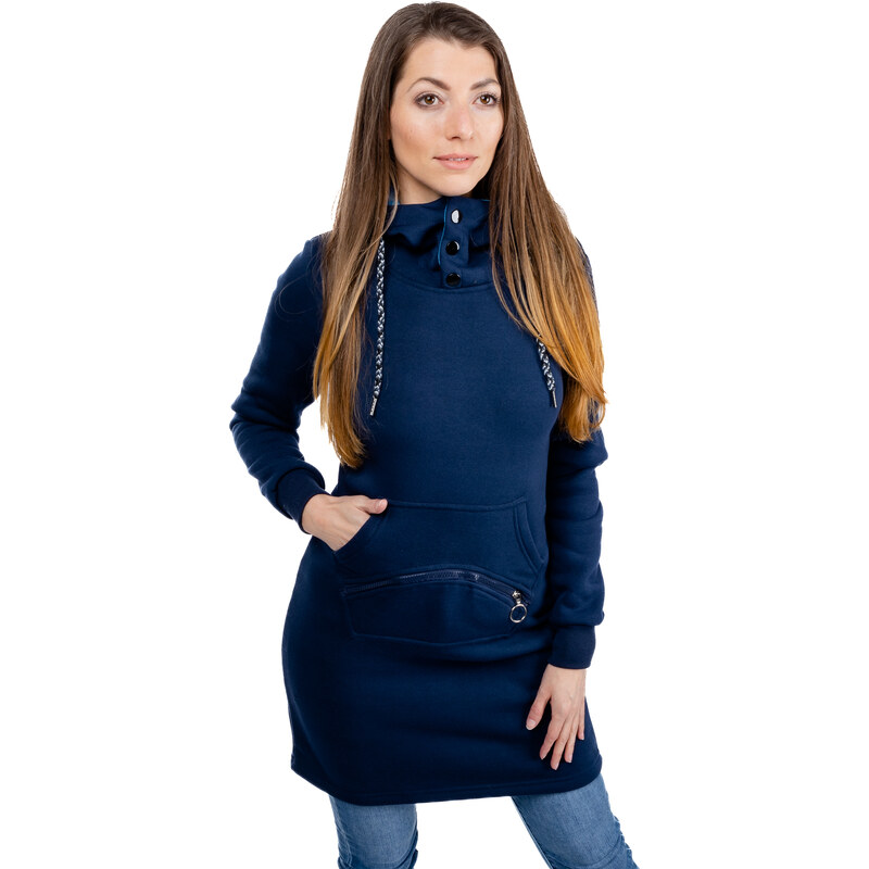 Dámské mikinové šaty GLANO - modrá